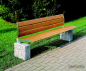 Preview: SITZBANK THETIS Edelstahl, Holz, Zeitlos / Bequem